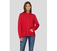 Strickjacke RABE, Damen, Gr. 40, rot (mohn), Obermaterial: 50% Baumwolle, 50% Polyacryl, unifarben, Strickjacken Strickjacke, mit Reißverschluss und Stehkragen (70811011-40) mohn
