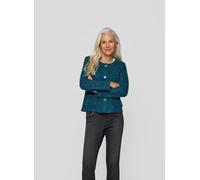 Strickjacke RABE, Damen, Gr. 42, petrol, Strick, Obermaterial: 76% Polyacryl, 13% Wolle, 11% Polyester, unifarben, regular fit normal, Rundhals, Strickjacken Strickjacke, mit Taschen (89422516-42) pet