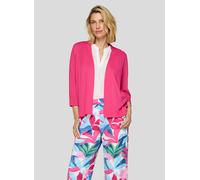 Strickjacke RABE "Jacke", Damen, Gr. 38, pink, 70%Viskose, 25%Polyester, 5%Elastan, unifarben, gerade, Strickjacken Strickjacke (94802040-38) pink