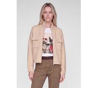 Strickjacke RABE "Strickjacke", Damen, Gr. 40, beige, Obermaterial: 59% Baumwolle, 35% Polyester, 5% Wolle, 1% Elasthan, unifarben, weit, Strickjacken Strickjacke (71030635-40) beige