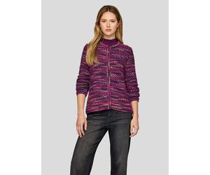 Strickjacke RABE "Strickjacke", Damen, Gr. 44, violett, 63%Polyacryl, 18%Baumwolle, 16%Wolle, 3%Polyamid, figurbetont, Strickjacken Strickjacke (16017643-44) violett