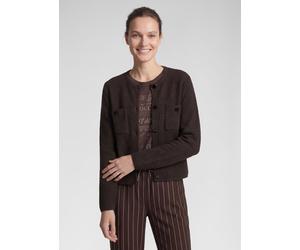 Strickjacke RABE "Strickjacke", Damen, Gr. 46, braun, Obermaterial: 60% Baumwolle, 40% Polyester, Strukturmuster, gerade, Strickjacken Strickjacke (65155028-46) braun
