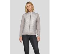 Strickjacke RABE "Strickjacke", Damen, Gr. 46, grau, 60%Baumwolle 40%Polyacryl100%Polyester, unifarben, gerade, Strickjacken (95590536-46) grau