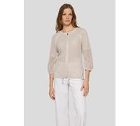 Strickjacke RABE "Strickjacke", Damen, Gr. 48, beige, Obermaterial: 48% Baumwolle, 48% Polyacryl, 4% metallisierte Fasern, unifarben, gerade, Strickjacken Strickjacke (42216318-48) beige