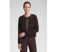 Strickjacke RABE "Strickjacke", Damen, Gr. 48, braun, 60%Baumwolle 40%Polyester, gerade, Strickjacken Strickjacke (65155028-48) braun