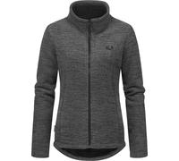Strickjacke RAGWEAR "Liram Melange", Damen, Gr. XS (34), grau (dunkelgrau), Grobstrick, Obermaterial: 56% Baumwolle, 44% Polyester. Innenfutter: 100% Polyester, figurumspielend hüftbedeckend, hoch ges