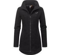 Ragwear Damen weiche Strickjacke Übergangsjacke mit Teddy-fleece Miram Melange YOUMODO Black Gr. S