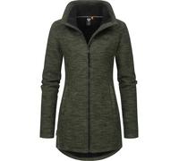 Ragwear Damen weiche Strickjacke Übergangsjacke mit Teddy-fleece Miram Melange YOUMODO Dark Olive Gr. 3XL