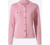 Cardigan HEINE, Damen, Gr. 44, rosé, 100% Baumwolle, unifarben, Strickjacken (30140044-44) rosé