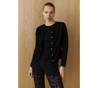 Strickjacke ROSEMUNDE "LAICA", Damen, Gr. S, schwarz, Strick, Obermaterial: 70% Wolle, 30% Kaschmir, unifarben, regular fit hüftlang, Rundhals, Raglanärmel Rippstrickbündchen, Strickjacken Strickjacke