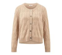 Strickjacke Rundhals-Ausschnitt Peter Hahn beige 46