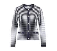 Strickjacke Rundhals-Ausschnitt Rabe blau 50