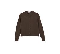 Feinstrickjacke mit Rippbündchen 36 braun 2181331.8944.36