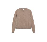 Strickjacke S.OLIVER, Damen, Gr. 38, taupe, Strick, Obermaterial: 72% Viskose, 28% Polyester, unifarben, normal hüftbedeckend, Rundhals, Flachstrickbündchen, Strickjacken Strickjacke, Rundhals mit Vis