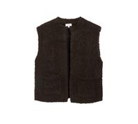 Strickjacke S.OLIVER, Damen, Gr. 44, braun (bitter chocolate), Web, Obermaterial: 45% Polyacryl, 28% Polyester, 20% Wolle, 7% Polyamid, unifarben, normal hüftbedeckend, Rundhals, Strickjacken Strickja