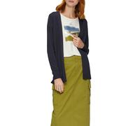 s.Oliver Damen Cardigan aus Viskose-Baumwollmix Feinstrick Rundhals Blau Größe 40