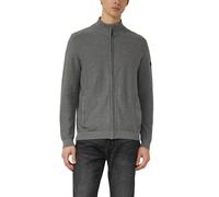Strukturmix-Strickjacke aus Baumwolle mit Stehkragen L grau 2169513.9730.L