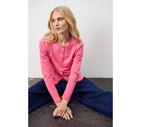 Strickjacke SAINT TROPEZ "A8661, MilaSZ R-Neck Cardigan", Damen, Gr. S, pink (fruit dove melange), Strick, Obermaterial: 80% Viskose, 20% Polyacryl, meliert, regular fit normal, Rundhals, Strickjacken