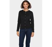 Strickjacke SAINT TROPEZ "JemmaSZ Cardigan", Damen, Gr. S, schwarz, Strick, Obermaterial: 80% Viskose, 20% Polyacryl, unifarben, normal, Strickjacken Strickjacke, mit Zierknöpfen (64935055-S) schwarz