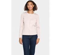 Strickjacke SAINT TROPEZ "JemmaSZ Cardigan", Damen, Gr. XL, grau (gray morn melange), Strick, Obermaterial: 80% Viskose, 20% Polyacryl, meliert, normal, Strickjacken Strickjacke, mit Zierknöpfen (7175