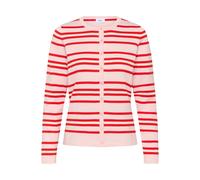 Strickjacke SAINT TROPEZ "Strickjacke PilaSZ", Damen, Gr. XL, rosa (chalk pink rot multi stripe), Obermaterial: 70% Viskose LENZING ECOVERO CV LenzEcov. 30% Polyester PES., Strickjacken Strickjacke (4