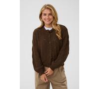 Strickjacke SAINT TROPEZ "TabbathaSZ Cardigan", Damen, Gr. XL, schwarz earth melange, Strick, Obermaterial: 70% Polyester, 21% Polyacryl, 8% Wolle, 1% Elasthan, meliert, regular fit normal, Rundhals,