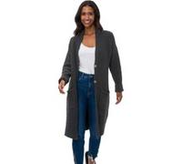 Strickjacke HEINE, Damen, Gr. 46, schwarz, 74% Polyacryl, 23% Polyester, 3% Elasthan, unifarben, Strickjacken Strickjacke (91206608-46) schwarz