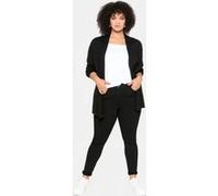 Strickjacke SHEEGO, Damen, Gr. 52/54, schwarz, 100% Baumwolle, unifarben, Strickjacken Strickjacke (95870510-52) schwarz