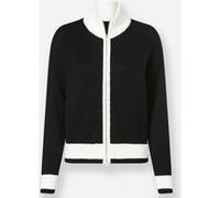 Strickjacke HEINE, Damen, Gr. 40, beige (schwarz, ecru, gemustert), 100% Baumwolle, gemustert, mehrfarbig, Strickjacken Strickjacke (72856009-40) schwarz, ecru, gemustert
