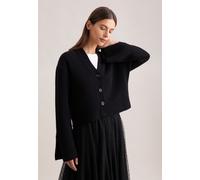 Strickjacke SEIDENSTICKER, Damen, Gr. L, schwarz, 80% Wolle, 15% Polyamid, 5% Kaschmir, oversize, Strickjacken Strickjacke, 1/1 (37897330-L)