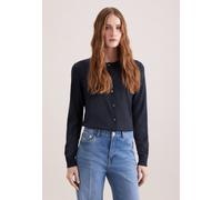 Strickjacke SEIDENSTICKER, Damen, Gr. S, blau, 90% Wolle, 10% Seide, unifarben, regular fit, Rundhals, Strickjacken Strickjacke, Cardigan Uni (84472423-S) blau