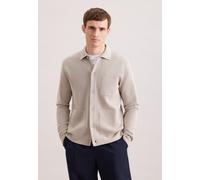 Strickjacke SEIDENSTICKER "Schwarze Rose", Herren, Gr. L, beige, 100% Baumwolle, unifarben, regular fit, Strickjacken Strickjacke, 1/1 Kragen Uni (85761243-L) beige