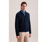 Strickjacke SEIDENSTICKER "Schwarze Rose", Herren, Gr. XL, dunkelblau, 100% Baumwolle, unifarben, regular fit, Strickjacken Strickjacke, 1/1 Kragen Uni (60390060-XL) dunkelblau