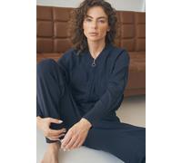 Strickjacke SENSES.THE LABEL, Damen, Gr. M/L, blau, Material: 52% Viskose, 26% Polyester, 22% Polyamid, unifarben, relaxed fit normal, Fledermausärmel Rippbündchen, Strickjacken Strickjacke, mit Blous