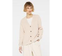 Strickjacke SENSES.THE LABEL, Damen, Gr. XXL, raw cotton, Material: 100% Baumwolle, unifarben, relaxed fit normal, V-Ausschnitt, eingesetzt Rippbündchen, Strickjacken Strickjacke, aus Baumwolle (54597