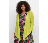 Strickjacke SHEEGO BY JOE BROWNS, Damen, Gr. 52/54, grün (limone), 95% Polyacryl, 5% Elasthan, unifarben, Strickjacken Strickjacke (59208402-52) limone