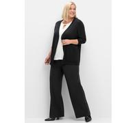 sheego Feinstrickjacke aus feinem Viskosemix, schwarz, 44/46 schwarz