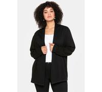 Strickjacke SHEEGO, Damen, Gr. 56/58, schwarz, 100% Baumwolle, unifarben, Strickjacken Strickjacke (95870510-56) schwarz