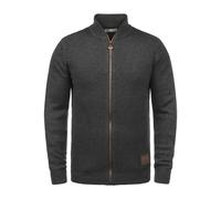Strickjacke SOLID "Strickjacke SDTristian", Herren, Gr. S, grau (dar grau m), Obermaterial: 50% Baumwolle CO. 50% Polyacryl PAN., Strickjacken Strickjacke (19140949-S) dar grau m