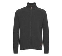 Strickjacke SOLID "Strickjacke SDXenos", Herren, Gr. S, grau (med grau m), Obermaterial: 100% Baumwolle CO., Strickjacken Strickjacke (21006447-S) med grau m