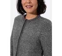 Strickjacke CASUAL LOOKS, Damen, Gr. 44, grau (steingrau, anthrazit, gemustert), 60% Polyacryl, 40% Baumwolle, bedruckt, gemustert, mehrfarbig, Strickjacken Strickjacke (93915849-44) steingrau, anthra