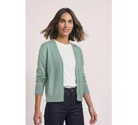 Strickjacke STREET ONE, Damen, Gr. 34, grün (eucalyptus grün), Stoff, 30% Polyester, 29% Polyacryl, 21% Viskose, 20% Polyamid, unifarben, comfort fit normal, ohne Ausschnitt, Rippbündchen, Strickjacke