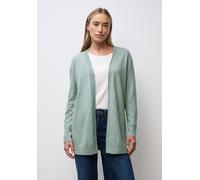 Strickjacke STREET ONE, Damen, Gr. 34, nile blau meliert, Stoff, 30% Polyester, 27% Polyacryl, 23% Polyamid, 20% Viskose, unifarben, normal hüftbedeckend, ohne Ausschnitt, normaler Saum, Strickjacken