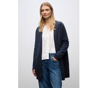 Strickjacke STREET ONE, Damen, Gr. 34, tiefblau, Stoff, 30% Polyester, 27% Polyacryl, 23% Polyamid, 20% Viskose, unifarben, normal lang, ohne Ausschnitt, Rippbündchen, Strickjacken Strickjacke, aus so