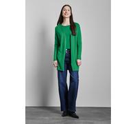 Strickjacke STREET ONE, Damen, Gr. 40, grün (glowing grün), Stoff, 70% Viskose, 30% Nylon, unifarben, normal lang, ohne Ausschnitt, Bündchen, Strickjacken Strickjacke, aus softer Viskose (12240022-40)