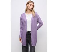 Strickjacke STREET ONE, Damen, Gr. 44, lila (light violet), Stoff, 70% Viskose, 30% Nylon, unifarben, gerade hüftbedeckend, V-Ausschnitt, Bündchen, Strickjacken Strickjacke, verschlusslos (58275830-44