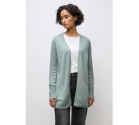 Strickjacke STREET ONE, Damen, Gr. 46, nile blau meliert, Stoff, 30% Polyester, 27% Polyacryl, 23% Polyamid, 20% Viskose, unifarben, normal lang, ohne Ausschnitt, Rippbündchen, Strickjacken Strickjack