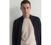 Strickjacke mit Stehkragen und Struktur