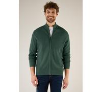 Strickjacke STREET ONE MEN, Herren, Gr. XXL46, grün (mineral grün), Web, 100% Baumwolle, unifarben, normal normal, hoch geschlossener Ausschnitt, Bündchen, Strickjacken Strickjacke, Feinstrick (925266