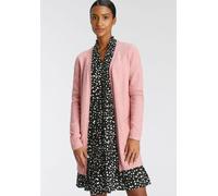 Strickjacke TAMARIS, Damen, Gr. 40/42, rosa (rosa melange), Strick, Obermaterial: 50% Viskose, 28% Polyester, 22% Polyamid, meliert, Basic, gerade ca. Mitte Oberschenkel, V-Ausschnitt, Strickjacken St